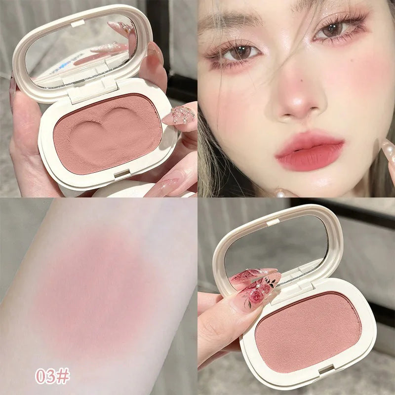 Phantom Bear Single-Color Blush Cream — Mochi Texture, Powder-Free Formula, Low-Saturation, Long-Lasting Natural Matte Finish Beauty Trend Shop