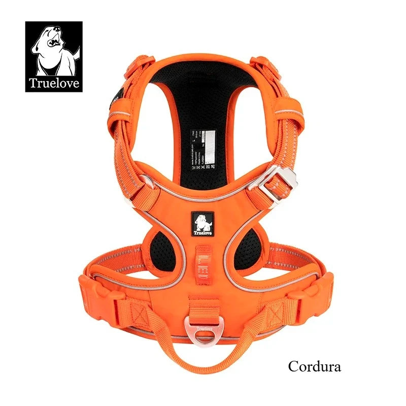 TRUE LOVE Pet Harness No Pull Nylon Reflective Dog Harness Adjustable Comfortable Control Step-in Brilliant Truelove TLH5654 Beauty World Shop