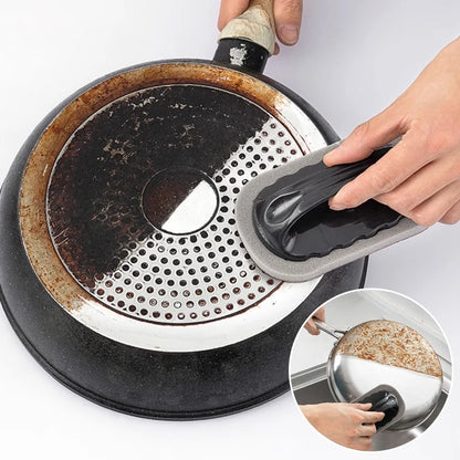 Magic Emery Sponge Brush Wipe Eraser Cleaner Kitchen Bath Rust Strong Decontamination Cleaning Tools With Handle Household Tools Beauty World Shop