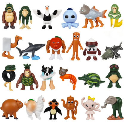 8/24Pcs Fun Italian Brainrot Action Figure Set Tung Tung Sahur Tralalero Tralala Bombardino Crocodilo Figures Model Toy Gifts Beauty World Shop