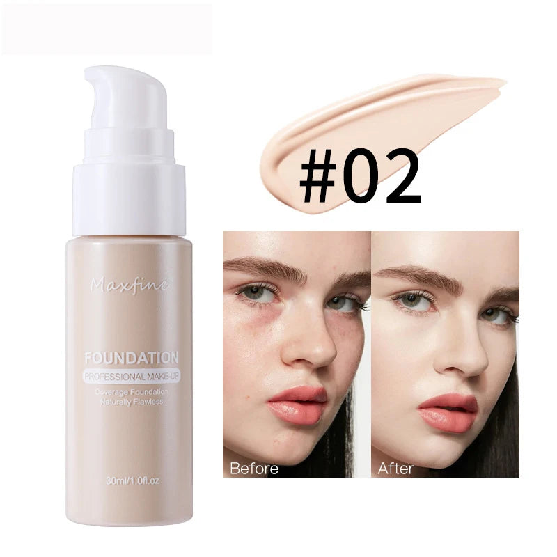 Liquid Foundation Effective Concealer Waterproof Sweat-resistant Makeup Professional Cosmetics Beauty World Shop