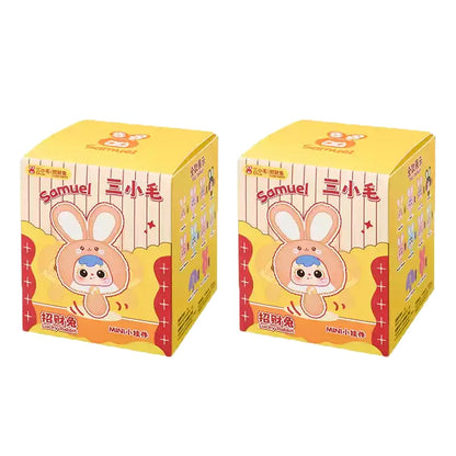 Samuel Mini Wealth Rabbit Blind Box Series Plush Toys Kawaii Backpack Doll Pendant Desktop Ornament Mystery Box Peripheral Gifts Beauty World Shop