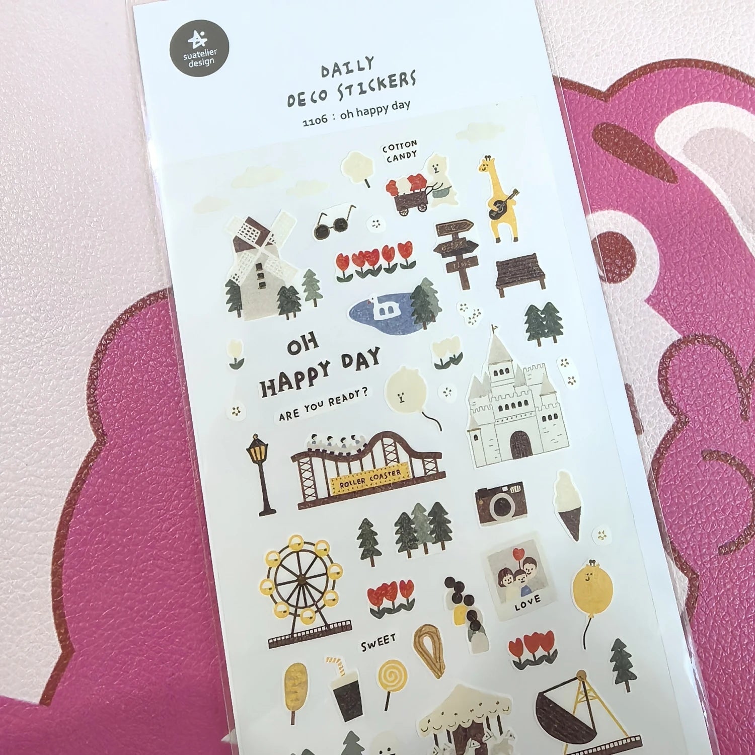 Korean Import Suatelier Travel Home Life Study Friend Stickers Scrapbooking Diy Journaling Diary Stationery Sticker School Gift Beauty World Shop