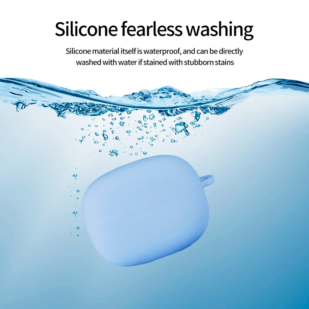 Soft Silicone Case for Redmi Buds 6 Pro 6Pro Cases Wireless Earphone Cases For Xiaomi Redmi Buds6 Pro Covers with Hook Accessory