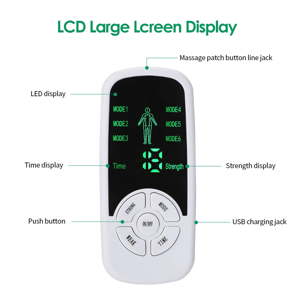 EMS Pulse Electric Muscle Stimulator Back Neck Body Massager Tens Acupuncture Meridian Physiotherapy Digital Massage Tools Beauty World Shop