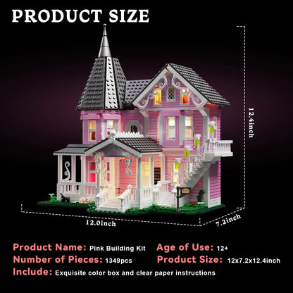 1349 PCS Coralines Building Block Set Pink Palace Model Apartment Ideas Movie Architecture Toy for Boys and Girls Christmas Gift Beauty World Shop