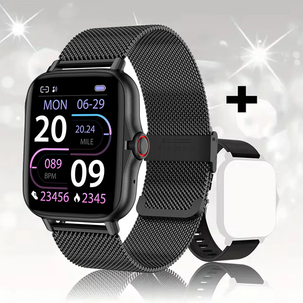 2024 Smart Watch Android Phone 1.44'' Inch Color Screen Bluetooth Call Blood Oxygen/Pressure Monitoring Smart Watch Women Men Beauty World Shop