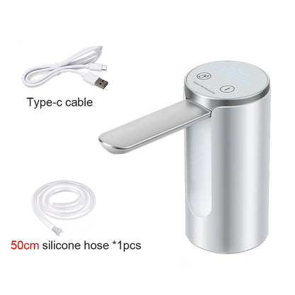 Electric Water Gallon Bottle Pump Automatic Water Dispenser Pump 19 Liters Foldable Desktop Water Bottle Pump H3 Rechargeable Beauty World Shop
