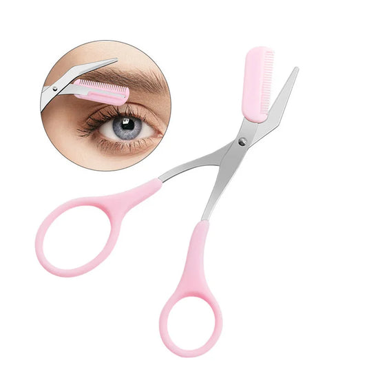 Eyebrow Razor Scissor  Stainless Steel Safe Anti-scratch Trimmer for Beginners Crescent Sharp Beauty Tool Multi-color Beauty Fashion