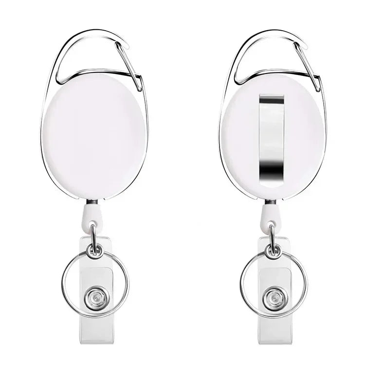 1 Pcs Aluminum Alloy Card Cover Case Bank Business Work Card Holder with ABS Retractable Badge Reel Credit ID Card Badge Bag Beauty World Shop