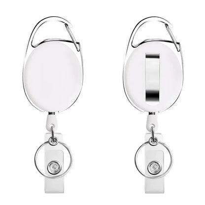 1 Pcs Aluminum Alloy Card Cover Case Bank Business Work Card Holder with ABS Retractable Badge Reel Credit ID Card Badge Bag Beauty World Shop