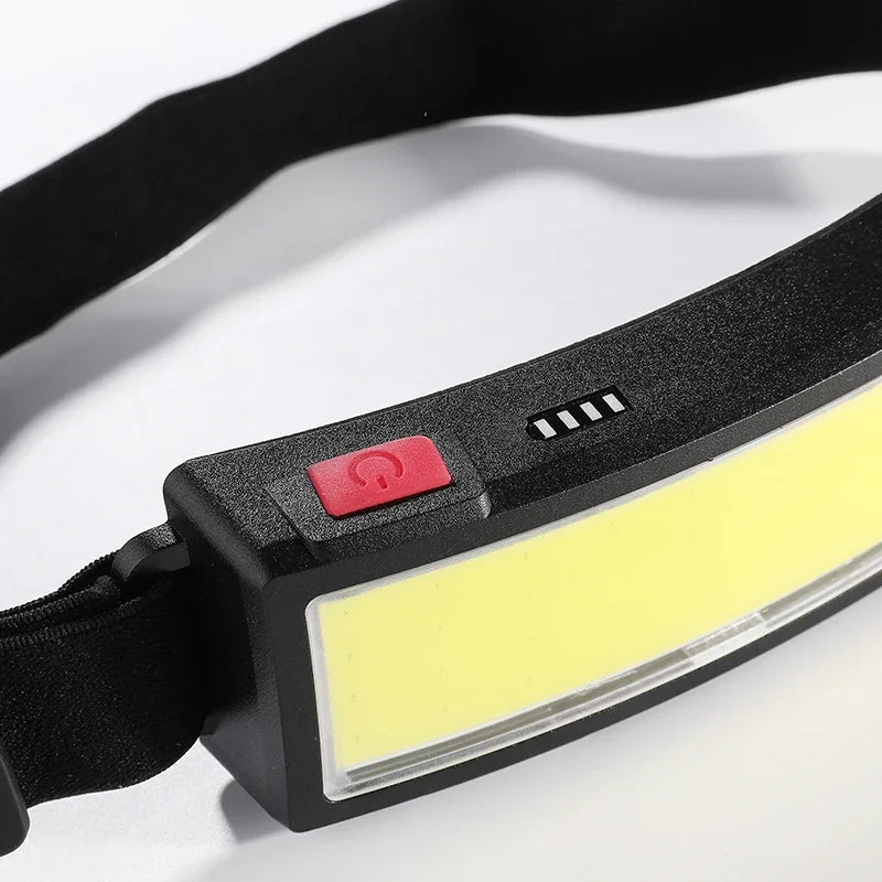 Powerful COB Headlamp Type-c/USB Rechargeable Head Flashlight Built-in Battery Outdoor Fishing Camping Lantern Waterproof Torch Beauty World Shop
