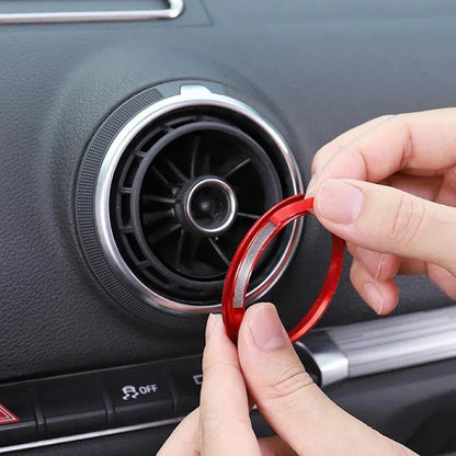 Car Air Center Console Outlet Trim Inner Ring Cover Styling For Audi A3 8V S3 2014-2019 Q2 2017 2018 2019 Interior Accessories Beauty World Shop