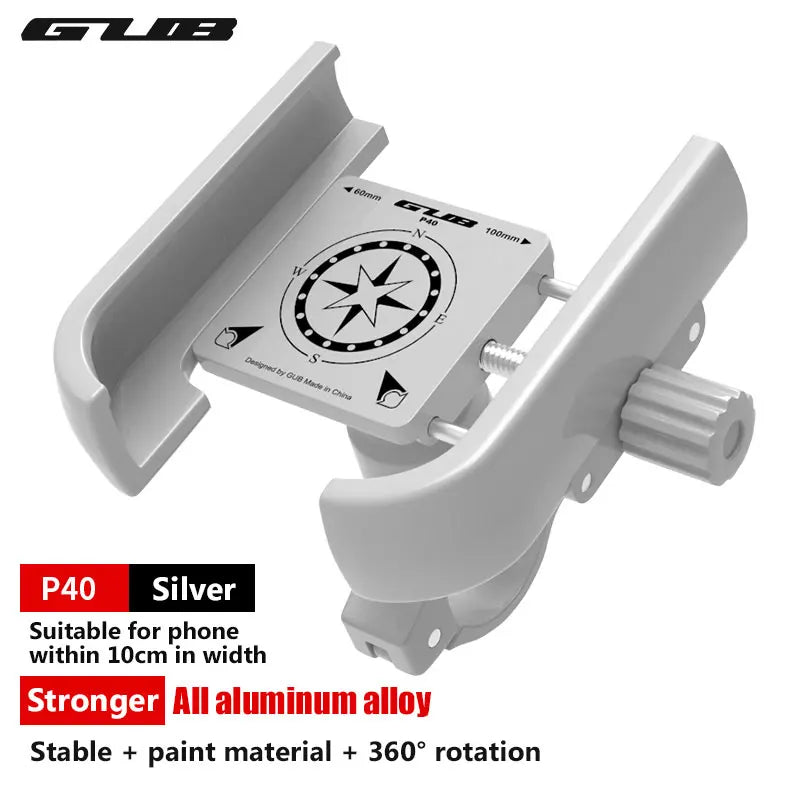 GUB Aluminum Bicycle Phone Holder Metal Bike Cell Mobile iPhone Stand for Motorcycle Scooter Handlebar Bike Headsets Stem Mount Beauty World Shop