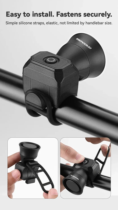 Bicycle Horn Mountain Bike Battery/USB Charging Waterproof Electronic Bike Bell Riding Equipment Children's Scooter Accessories Beauty World Shop