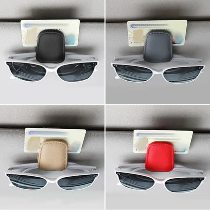 Universal Car Sunglasses Clip Card Ticket Holder Stand Fastener Pen Case Eyeglasses Sun Visor Car Accessories Beauty World Shop
