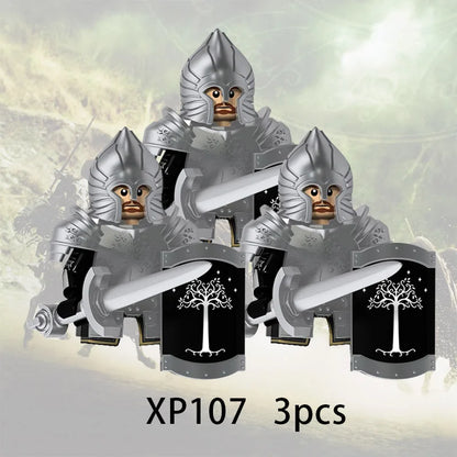 3pcs Lord Rings Elves Orcs Army Dwarf Rohan Mini Action Toy Figures Building Blocks Assembly Toys for Kids Birthday Gift Beauty World Shop