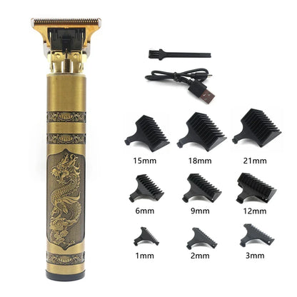 Professional T9 Hair Trimmer Machine Metal Body Beard Trimmer for Men Stainless Steel Blade Hair Clipper Beard Trimmer Beauty World Shop