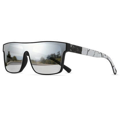 Classic Square Fashion Sports Sunglasses - Patterned Temples, Unisex for Cycling, Hiking, Travel - Perfect Gift Beauty World Shop