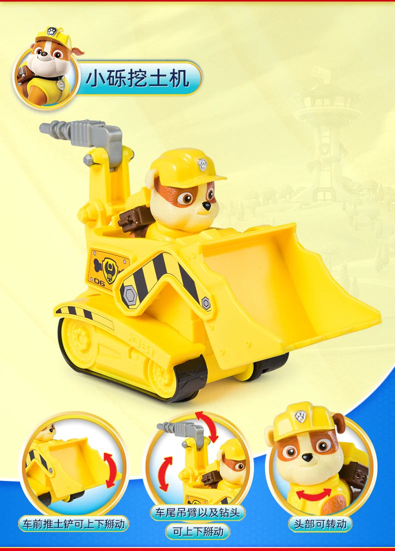 New Original PAW PATROL Vehicle Car Ryder Tracker Everest Chase Rex Skye Rocky Marshall Zuma Action Figure Toy Kid Birthday Gift Beauty World Shop