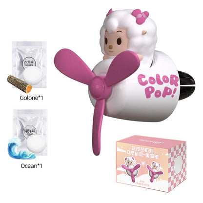 Cool Bear Pilot Car Air Freshener Rotating Propeller Air Outlet Perfume Fragrance Flavoring 자동차 공기 청정기 Accessories 방향제 차량용 Beauty World Shop