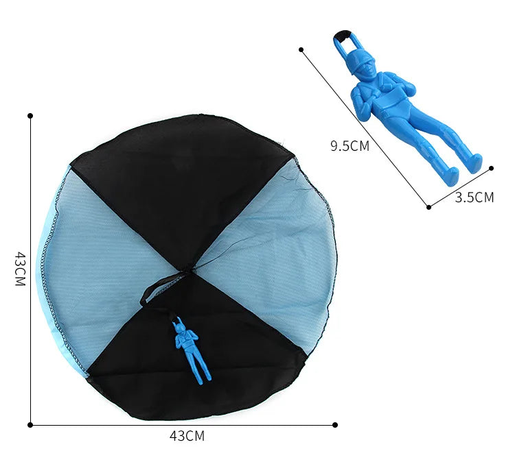 1pcs Hand Throwing Parachute Outdoor Funny Toys Game Play Toys for Fly Parachute Sport with Mini Soldier Toys Beauty World Shop