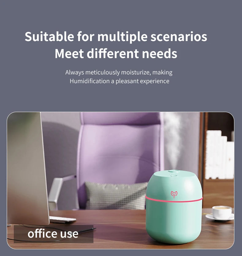 220ML big fog amount usb air humidifier Small desktop humidifier home intelligent car aromatreatment machine Beauty World Shop