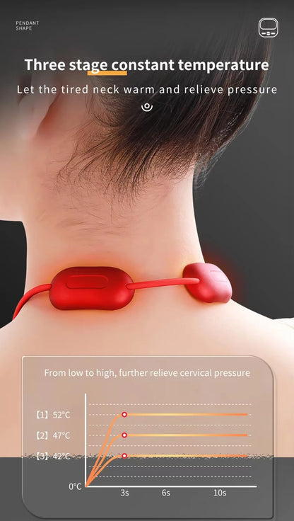 NEW Mini Smart Hanging Neck Shoulder Cervical Spine Massager Mini Portable Hot Compress Neck Artifact Dredging Neck Protector Beauty World Shop