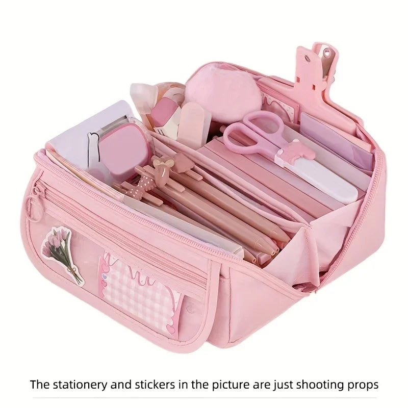 1pc large capacity learning pencil case with multifunctional desktop organization and storage stationery box for boys and girls Beauty World Shop