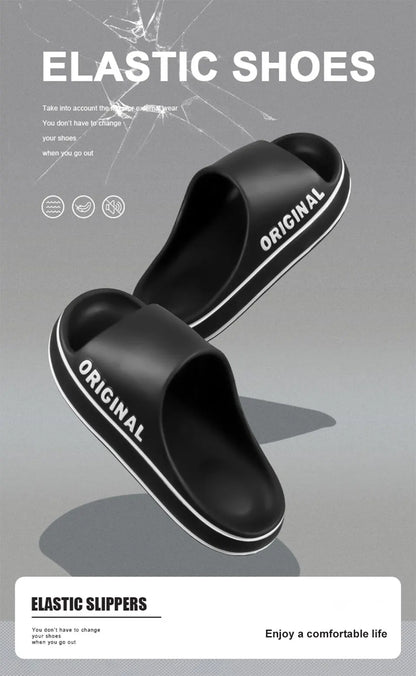 Feslishoet Summer Cool Women Men Slippers Soft Sandals Women Beach Casual Shoes Light EVA Slides Brand Sandals Outdoor Beauty World Shop