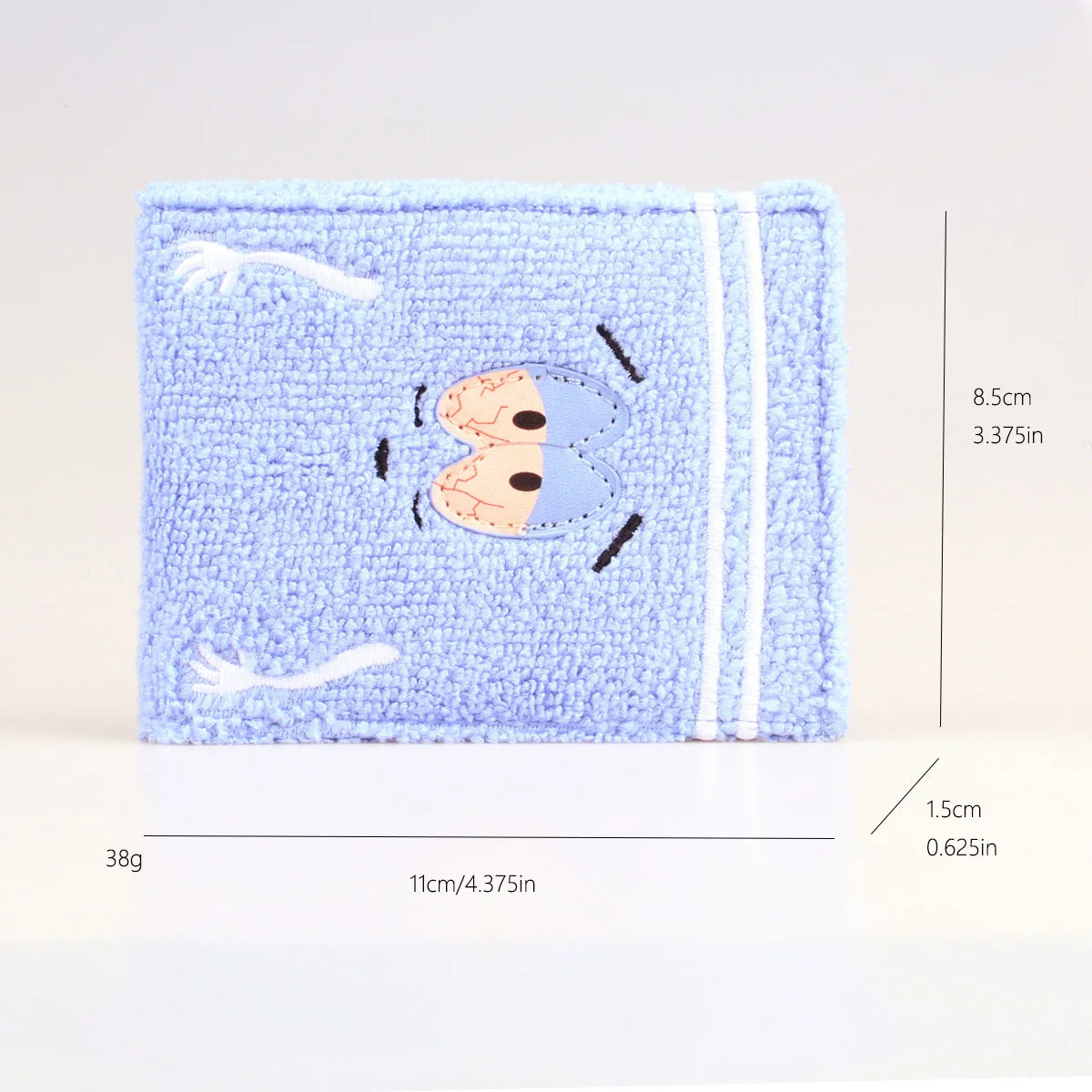Towel cloth embroidered anime fashion wallet, designer personalized ID card holder Beauty World Shop