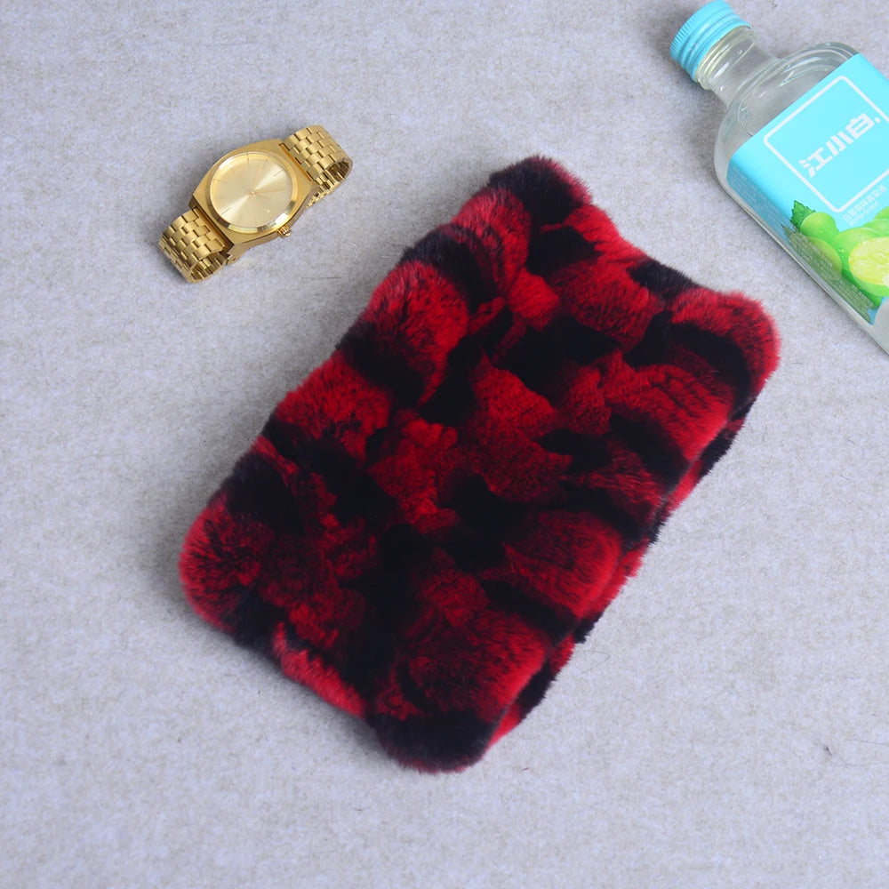 Women Handmade Stretch 100% Real Rabbit Fur Scarf Knit Genuine Rex Rabbit Fur Headbands Girls Natural Rabbit Fur Ring Scarves Beauty World Shop