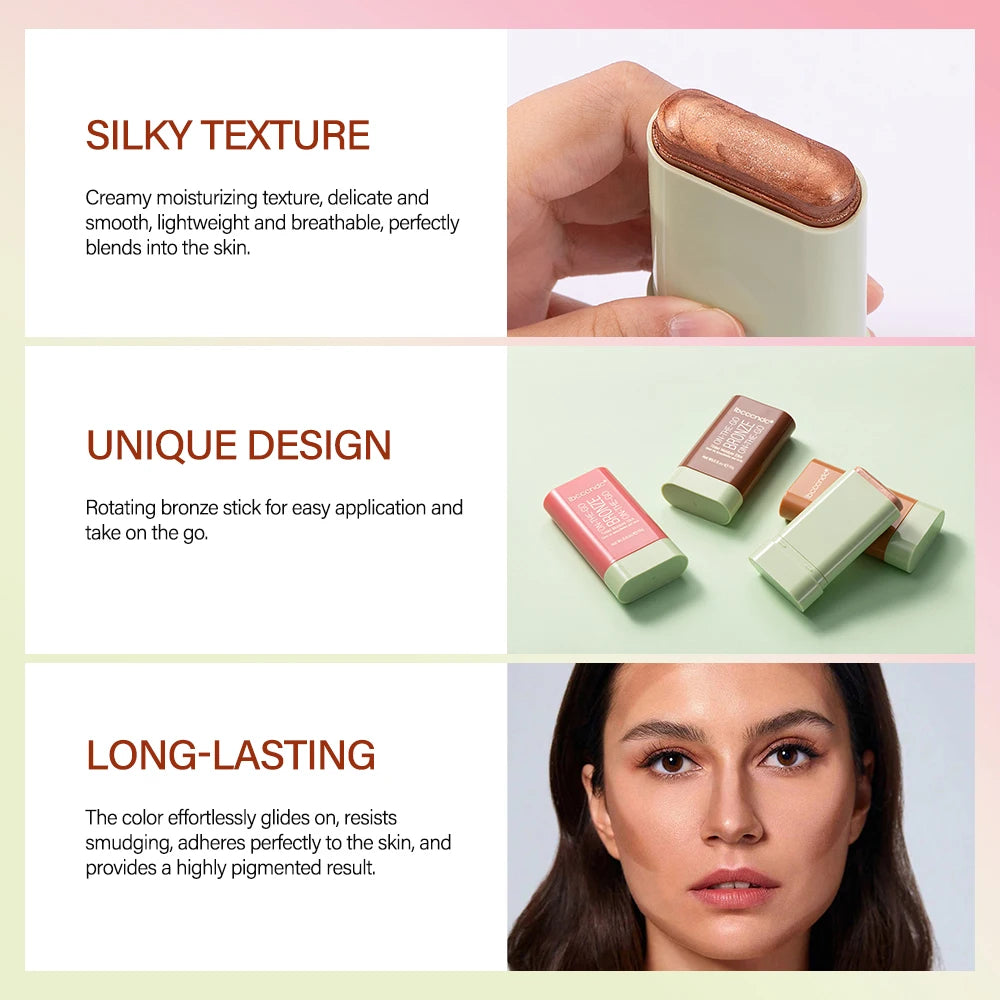 Multi-function Blush Stick Face Makeup Waterproof Easy Color Rouge Blusher Cream Contour Rendering Brightening Contour Makeup Beauty World Shop