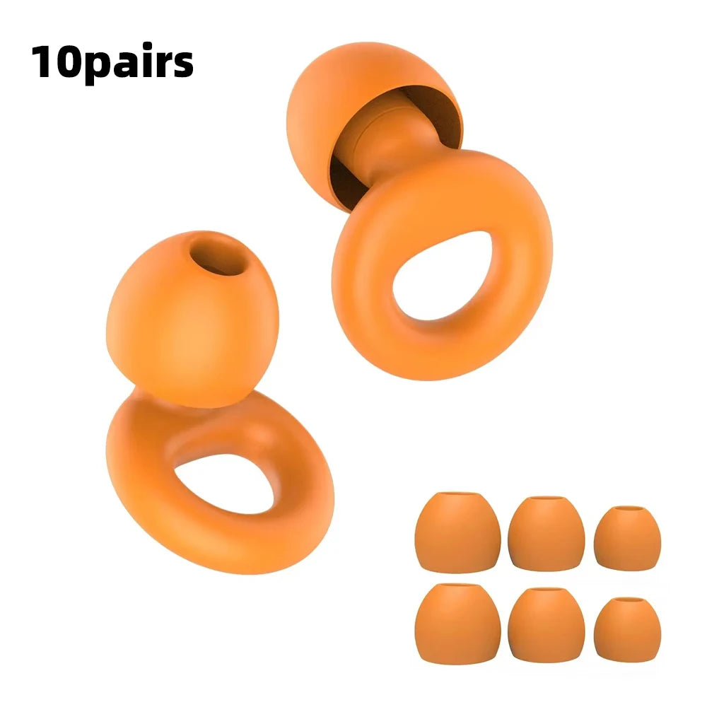 Silicone Earplugs for Swimming Sleep Noise Cancel Noise Reduction-Soundproof Reduce Disturbances -Quality loop Earplugs Beauty World Shop