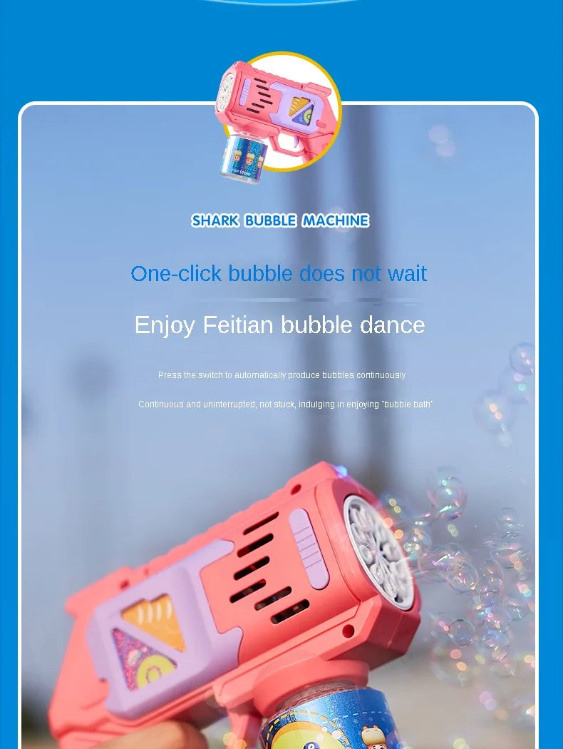 Children Bubble Gun Toy Astronaut Fully Automatic Bubble Machine Bubbles Gun Outdoor Game Fantasy Toy for Boys Girls Gifts Beauty Fashion