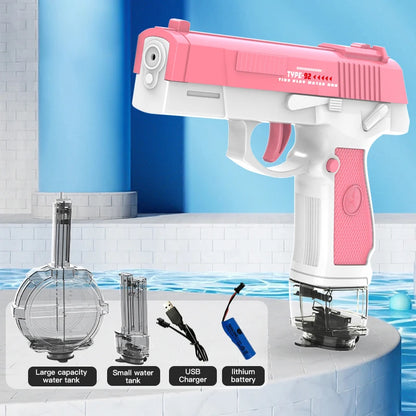 M416 Water Gun Electric Pistol Shooting Toy Full Automatic Summer Shoot Beach Outdoor Fun Toy For Children Boys Girl Adults Gift Beauty World Shop