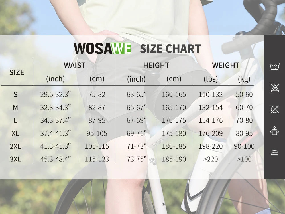 WOSAWE Bicycle Shorts Spring Summer Motocross Racing Shorts Downhill Mountain Bike short Pants Non-removable Cycling Underwear Beauty World Shop