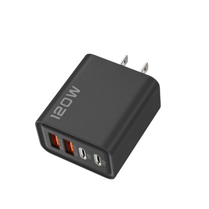 Quick Charge 3.0 Fast Charger Muti Total 120W 4 Port USB Type C PD Mobile Phone Wall Adapter for iPhone 16 Samsung S24 Xiaomi 15 Beauty World Shop
