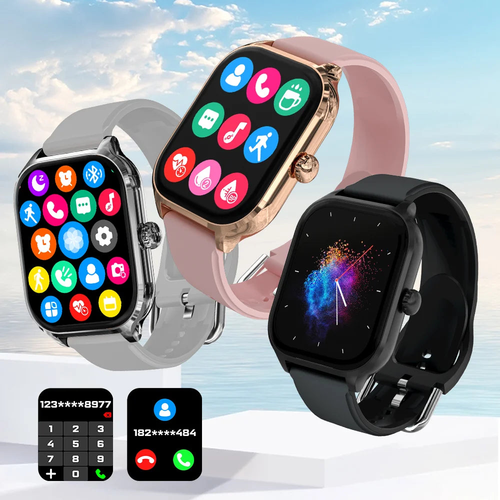 LAXASFIT H9 and H6 Smartwatch Dial to Answer Calls Calorie Tracking Heart Rate Blood Oxygen Monitoring Bluetooth Smart Watch Beauty World Shop