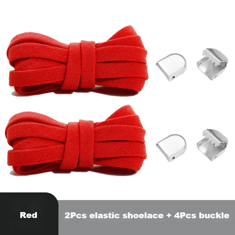 No tie Shoelaces for Shoes 8MM Flat Elastic laces Sneakers Kids Adult Quick Shoelace without ties Shoe Accessories Beauty World Shop