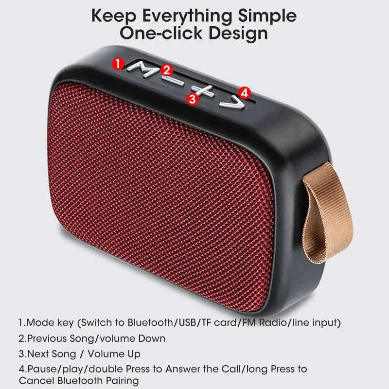 New Wireless  Speaker Outdoor Portable Subwoofer Mini Speaker Home Cloth Card Speaker Beauty World Shop
