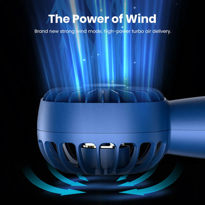 TOPK 1800mah Mini Portable fan,USB Electric Fan 3 Speeds rechargeable portable fan Eyelash hand fans for room Camping Supplies