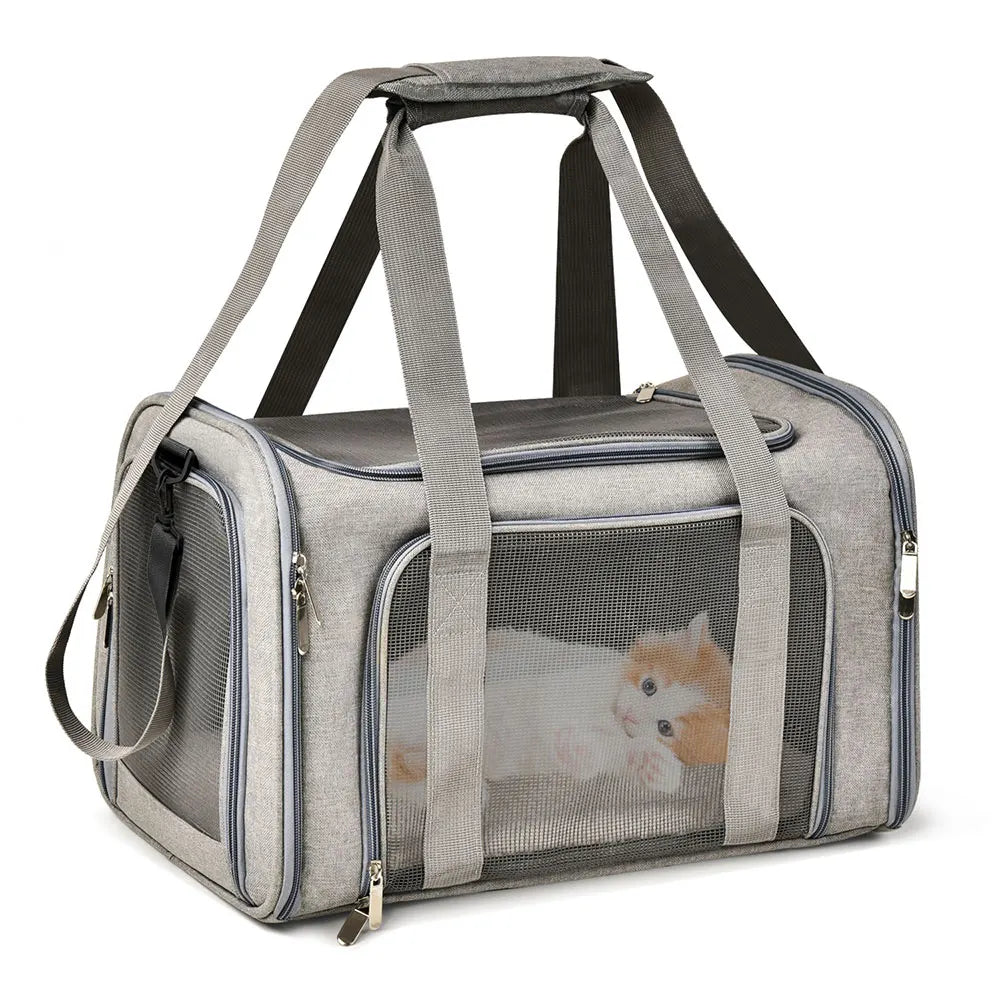 Dog Carrier Bag Soft Side Backpack Cat Pet Carriers Dog Travel Bags Airline Approved Transport For Small Dogs Cats Outgoing Beauty World Shop