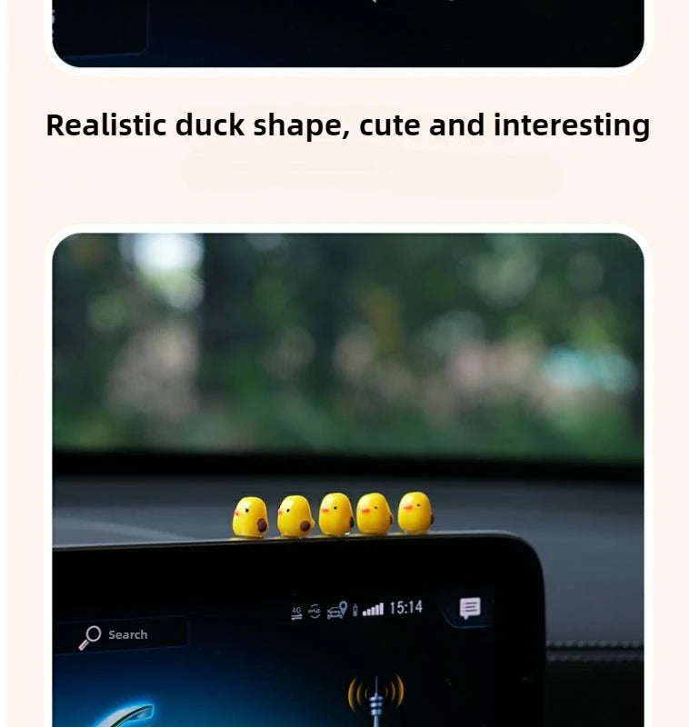 5Pcs Cute Mini Ducks Car Interior Decoration Auto Rearview Mirror Dashboard Ornaments For Woman Man Gift Car Accessories Beauty World Shop