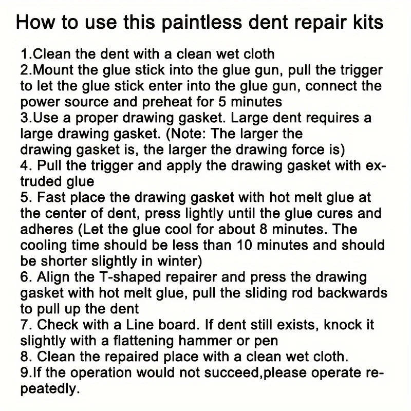Car Dent Repair Tool Auto Body Part Mechanical Sheet Metal Paintless Dent Removal Puller Kit Hand Tools Kit Set Beauty World Shop