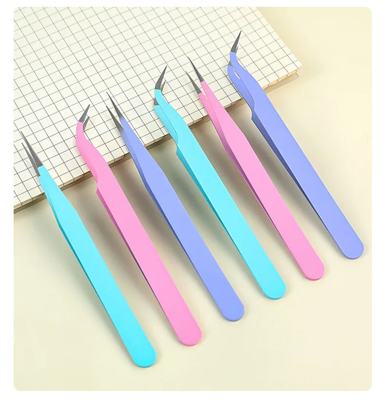 2pcs Tweezers Creative Macaroon Color Clip for DIY Decroative Journal Diary Scrapbook Sticker Tool Back To School Student Supply Beauty World Shop