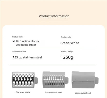 Multi-function Vegetable Cutter Household Kitchen Electric Vegetable Cutter Vegetable Slicer Shredder Automatic Beauty World Shop
