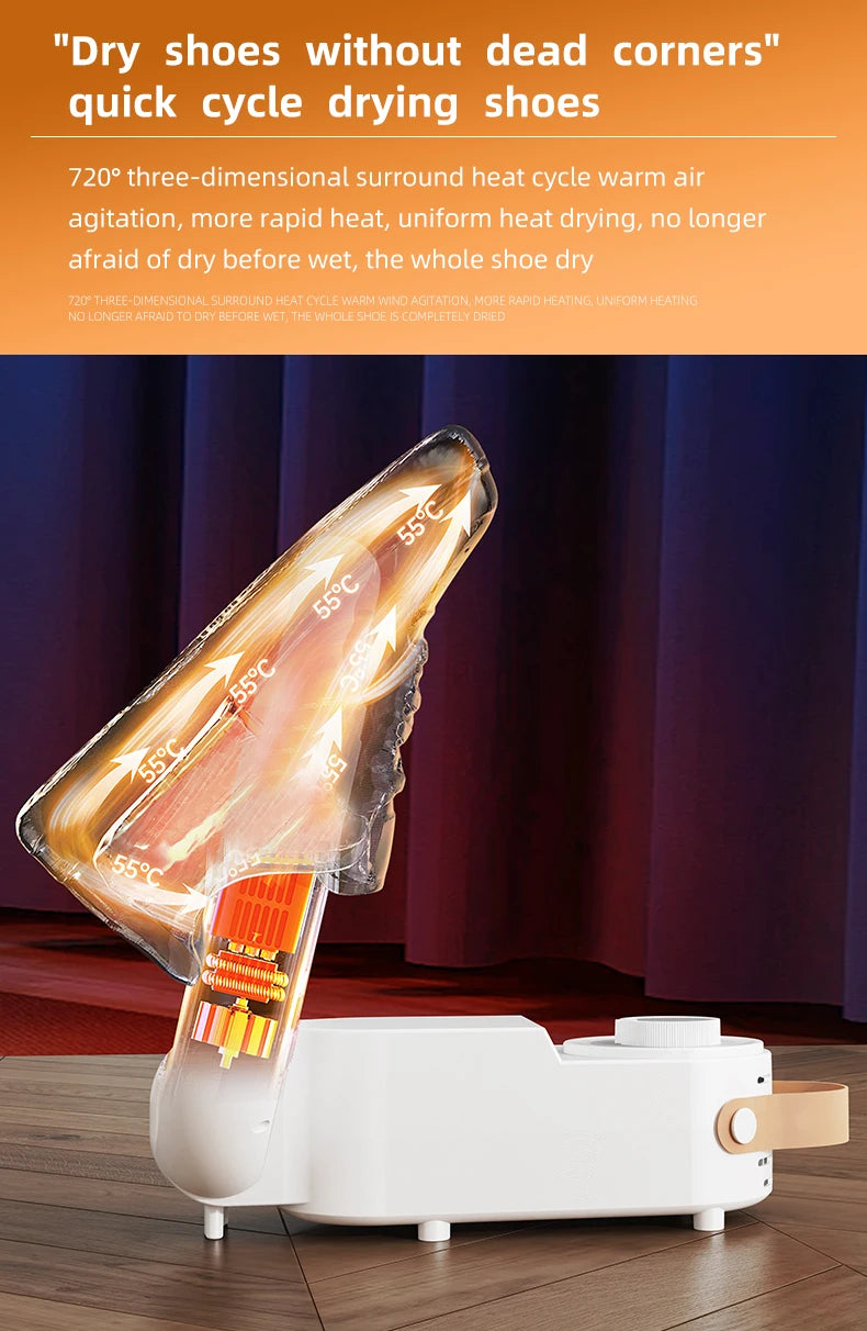 HOMEFISH Intelligent Shoe Dryer Quick Drying Deodorizing Sterilizing Adjustable Timer Household Shoe Warmer And Heater Beauty World Shop