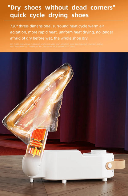 HOMEFISH Intelligent Shoe Dryer Quick Drying Deodorizing Sterilizing Adjustable Timer Household Shoe Warmer And Heater Beauty World Shop