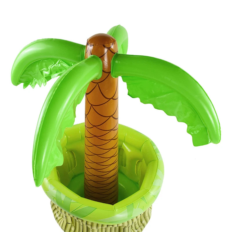 Inflatable Palm Tree Ice Bucket Bear Cooler Drink Holder Hawaiian Birthday Decoration Summer Beach Pool Party Supplies Balloon Beauty World Shop